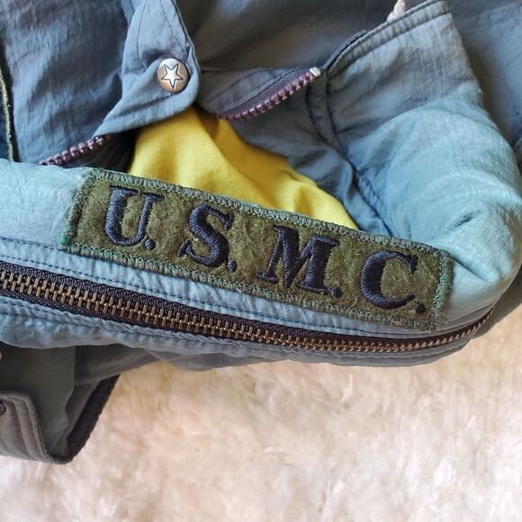 Vintage  US Air Force Dog Fighter Bomber Jacket Size Small Women's  Green - Picture 9 of 9